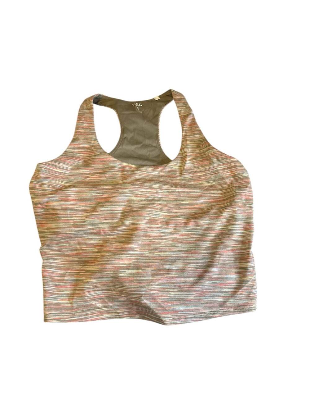 DSG Women's Heathered Space Dye Cropped Racerback Tank Top